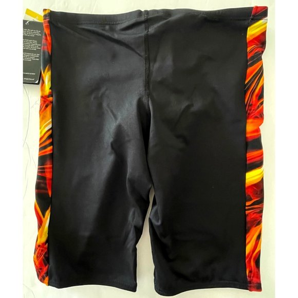 TYR Durafast Elite Asteroid Splice Jammer Men Swim - Black Orange - Size 32 $52 - Picture 3 of 8